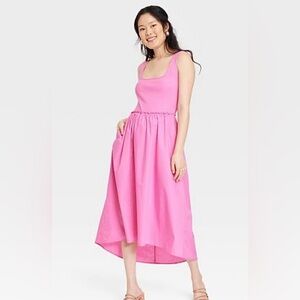 Women's Asymmetrical Midi Ballet Dress With Pockets - A New Day™-XL New!